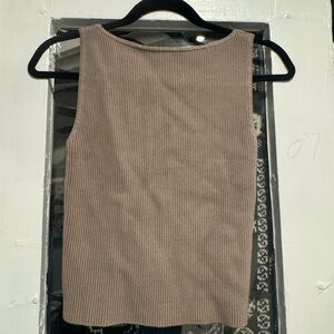 Abercrombie & Fitch Ribbed Beige Tank Top